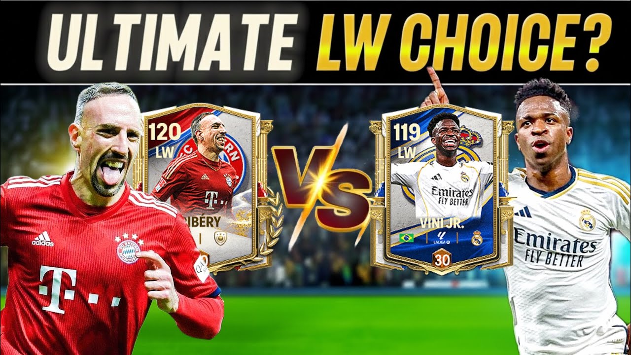 “French Wizard vs Brazilian Flash! ⚔️ Ribéry 115 vs Vini 114 🇫🇷🇧🇷” #eafc25 #fcmobile #fyp #football 