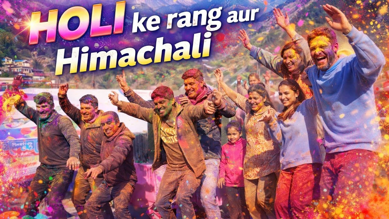 Pahari nati : Holi ke rang aur Himachali culture ka ek khoobsurat sangam! 🌸🎨|Happy holi |#holi #nati