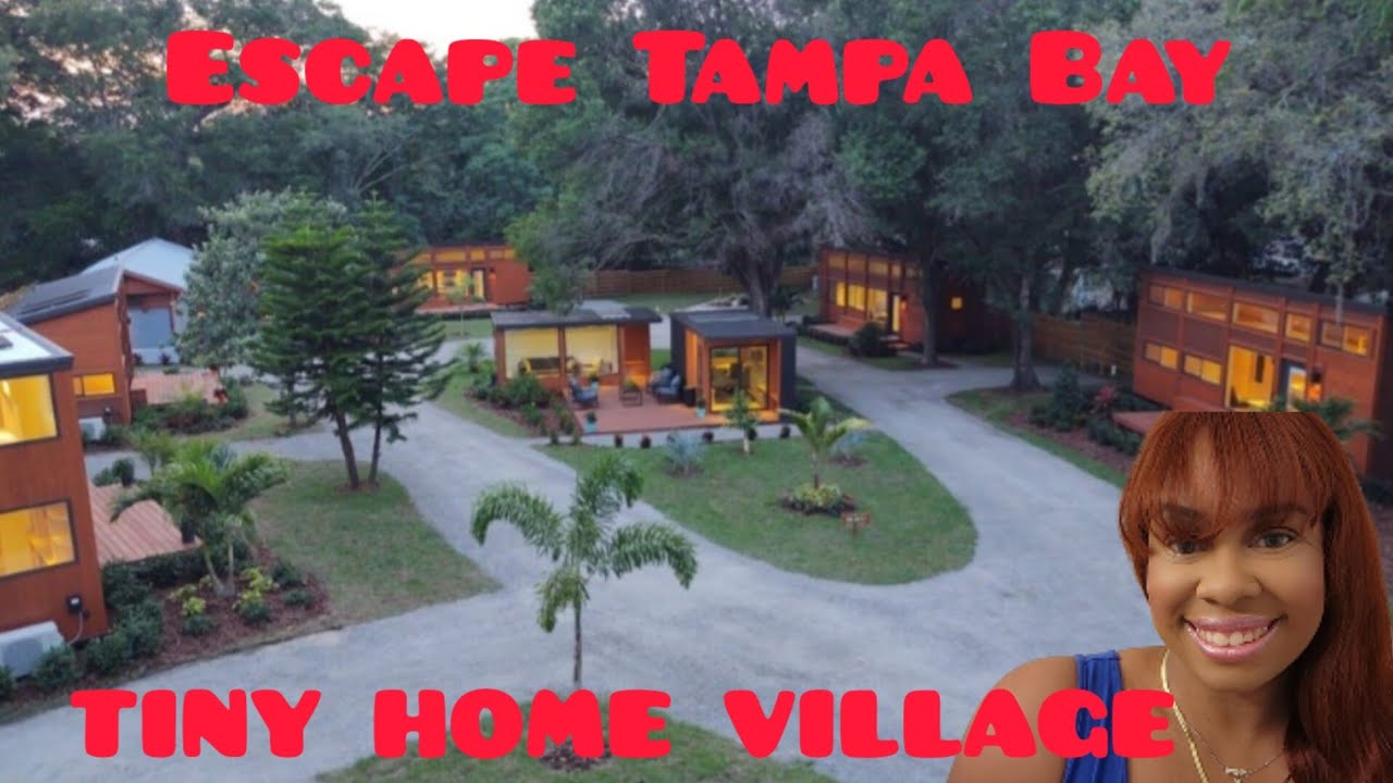 ESCAPE TAMPA BAY | TINY HOME VILLAGE | OPEN HOUSE TOUR | MY 1ST TIME IN A TINY HOUSE #tinyhome