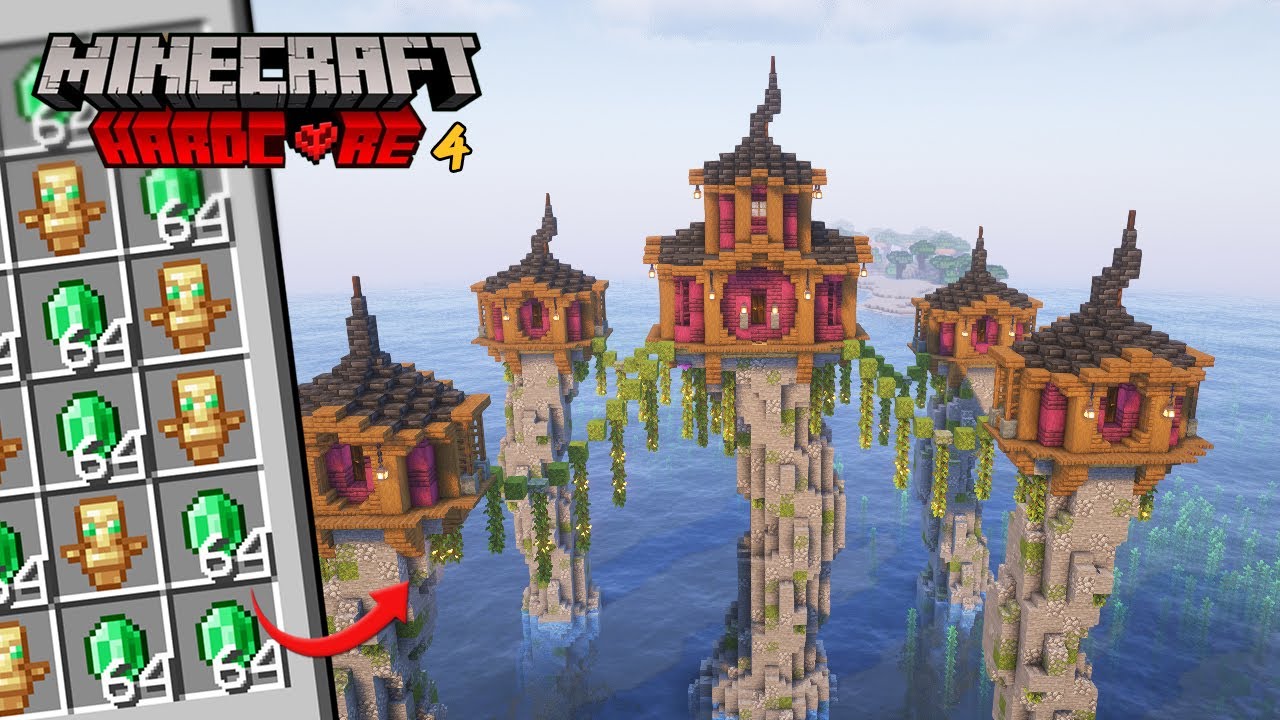 J’ai fait un Village qui produit des Émeraudes et des Totems à volonté en Hardcore sur Minecraft !