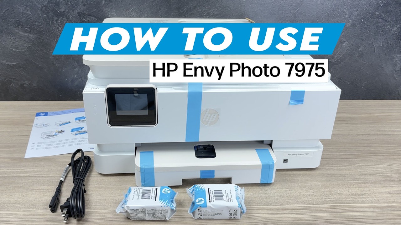 How to Use the HP Envy Photo 7975 Printer : setup, connect, print and scan