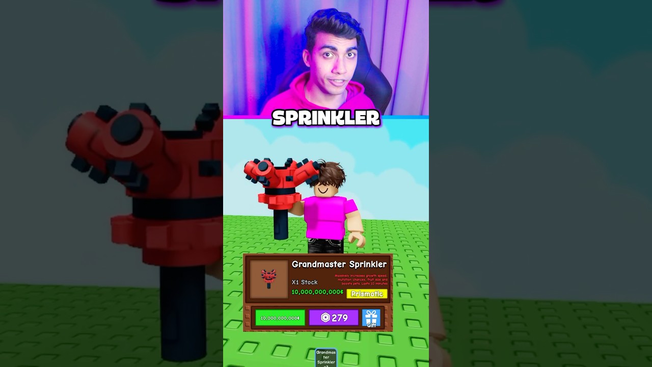 GRANDMASTER SPRINKLER GROW A GARDEN 😱