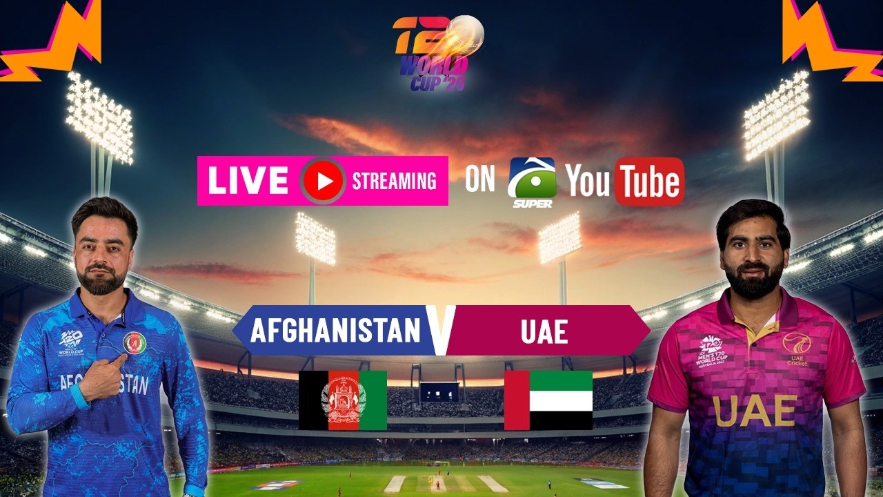 🔴 LIVE | T20 World Cup 2026: UAE vs Afghanistan | Live Scores & Updates | Geo Super