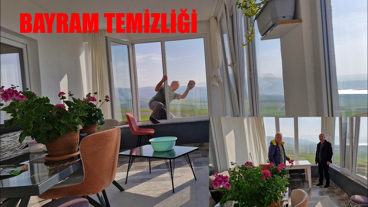 BAYRAM TEMİZLİĞİNE BAŞLADIK BALKON CAMLARINDAN