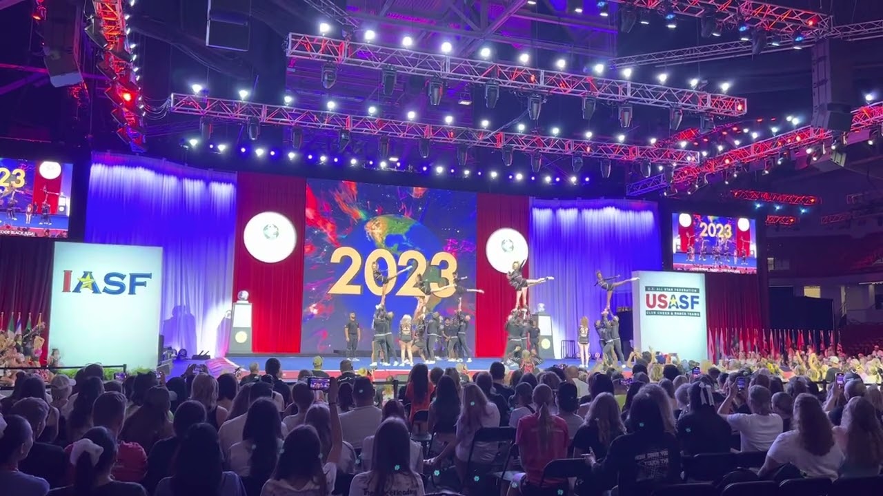 Cheer Extreme Code Black Worlds day 1 2023