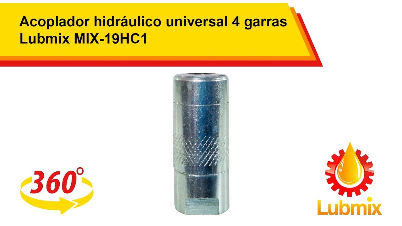 Acoplador hidr&aacute;ulico  universal 4 garras Lubmix MIX-19HC1
