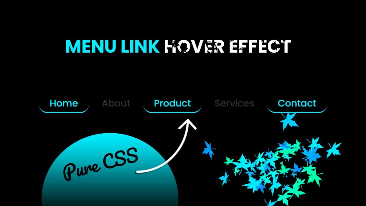 Animated Navigation Bar in HTML and CSS | Menu Hover Animation Effects