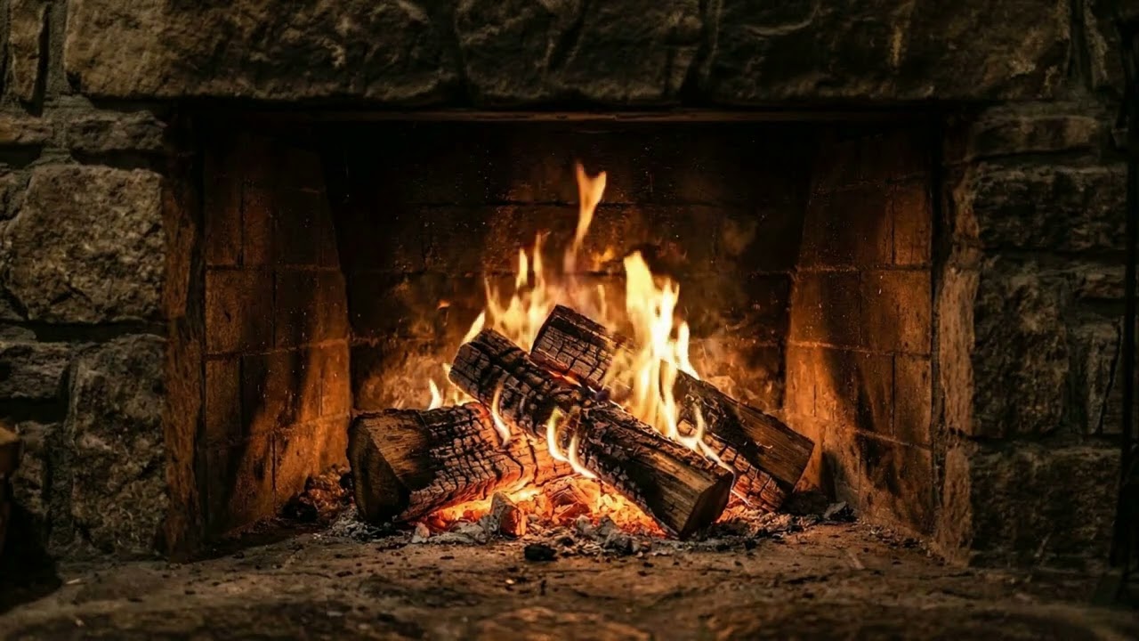 Relaxing Fireplace 🔥 Crackling Fire Sounds for Sleep, Study and Relaxation