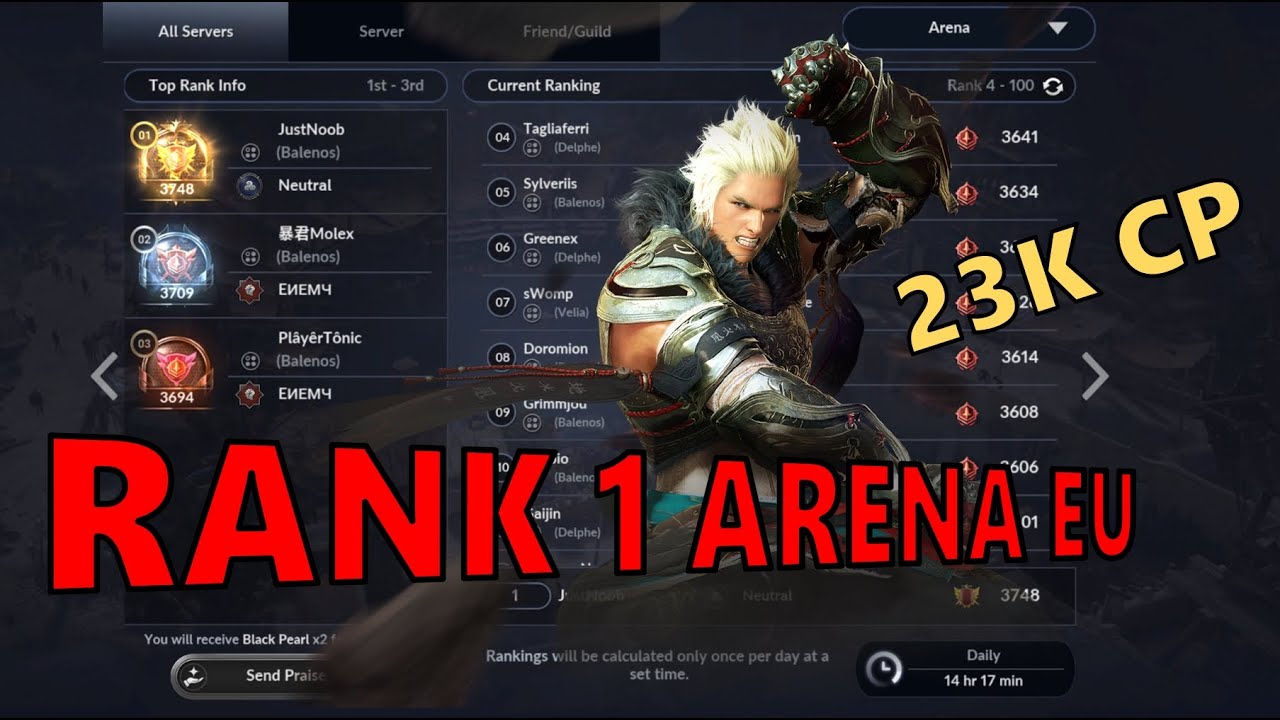 ⚔️F2P Grandmaster ▪ TOP 1 RANKED ARENA EU ▪ Black Desert Mobile