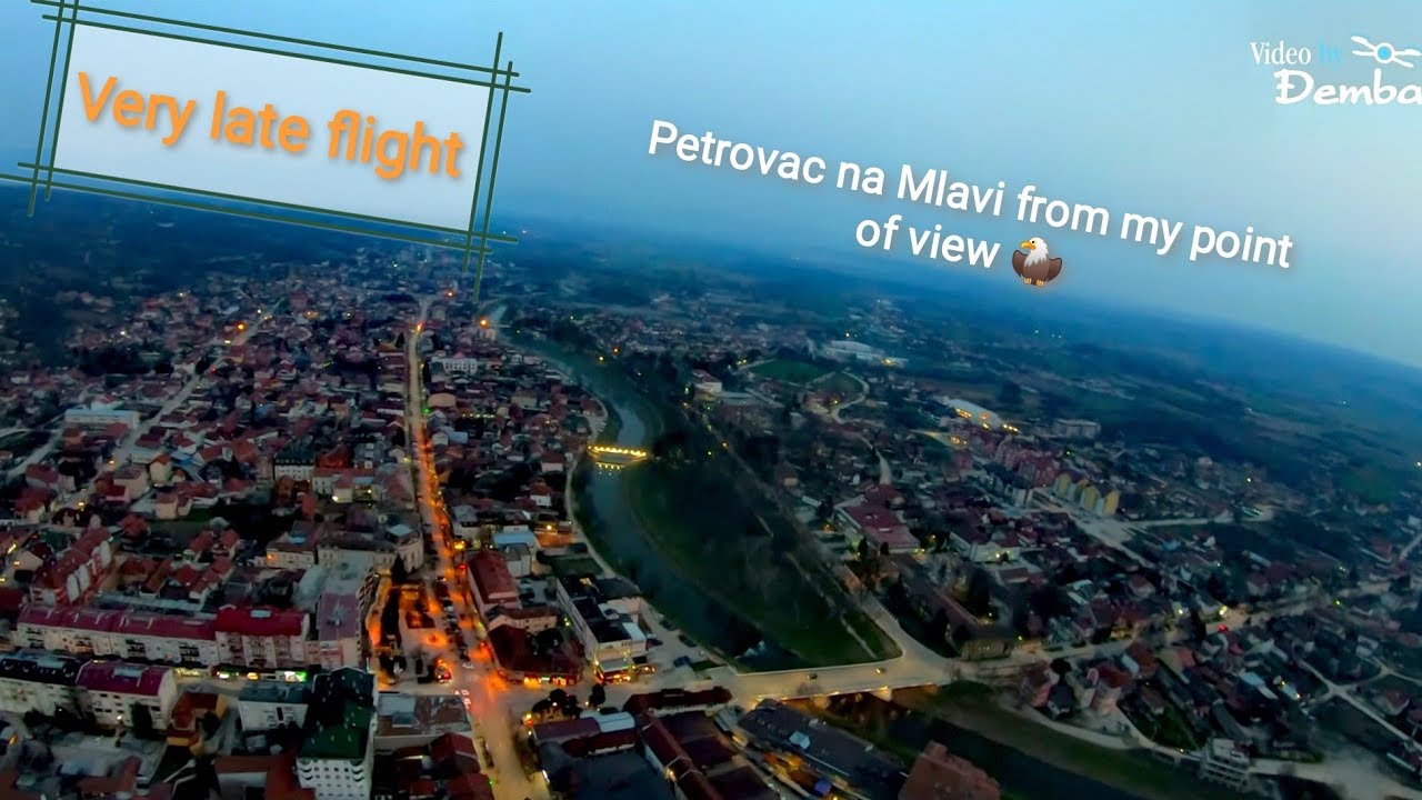 Petrovac na Mlavi, My City from a Bird's Perspective - Very late afternoon. Flight with FPV Wing
