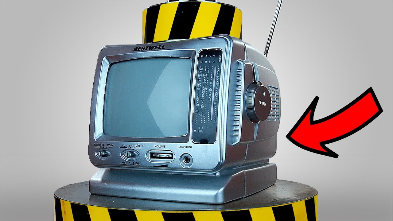 OLD TV vs HYDRAULIC PRESS (100TON) | EXPERIMENT