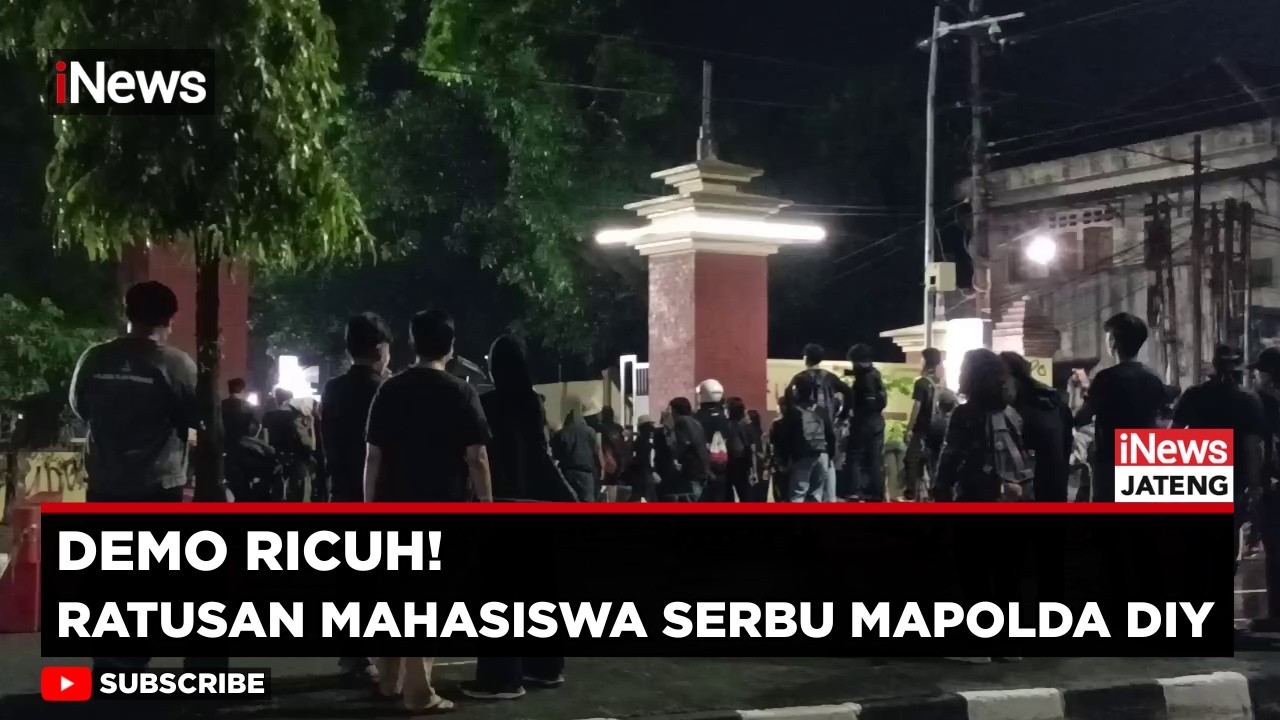 Ricuh! Ratusan Mahasiswa Serbu Mapolda DIY, Rusak Fasilitas | iNews Jateng