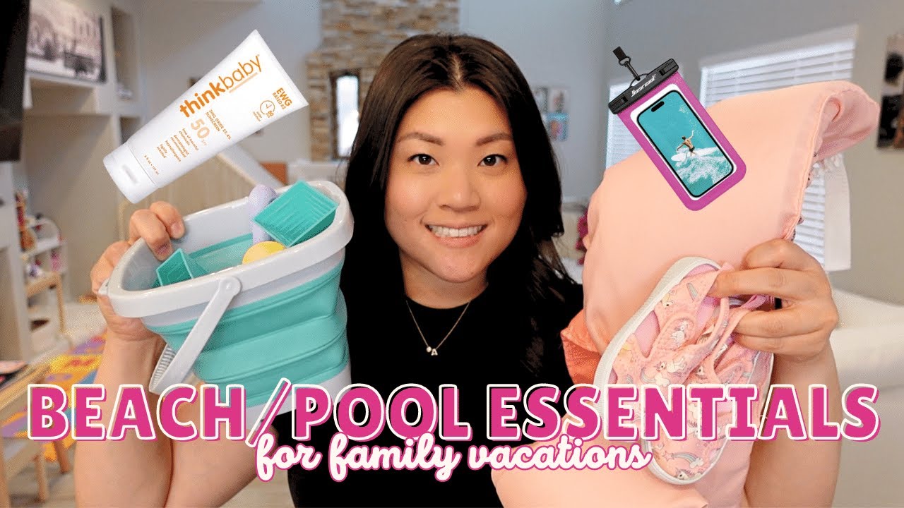 beach/pool essentials for the family | what we pack for a resort vacation with a toddler