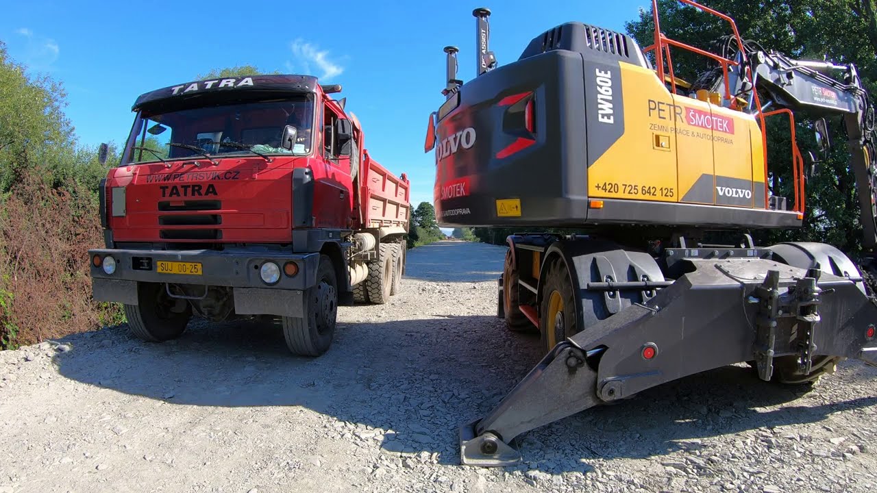 Nakl&aacute;d&aacute;n&iacute; Tatry a Svahov&aacute;n&iacute; kolej&iacute; Volvo EW160E / 4K