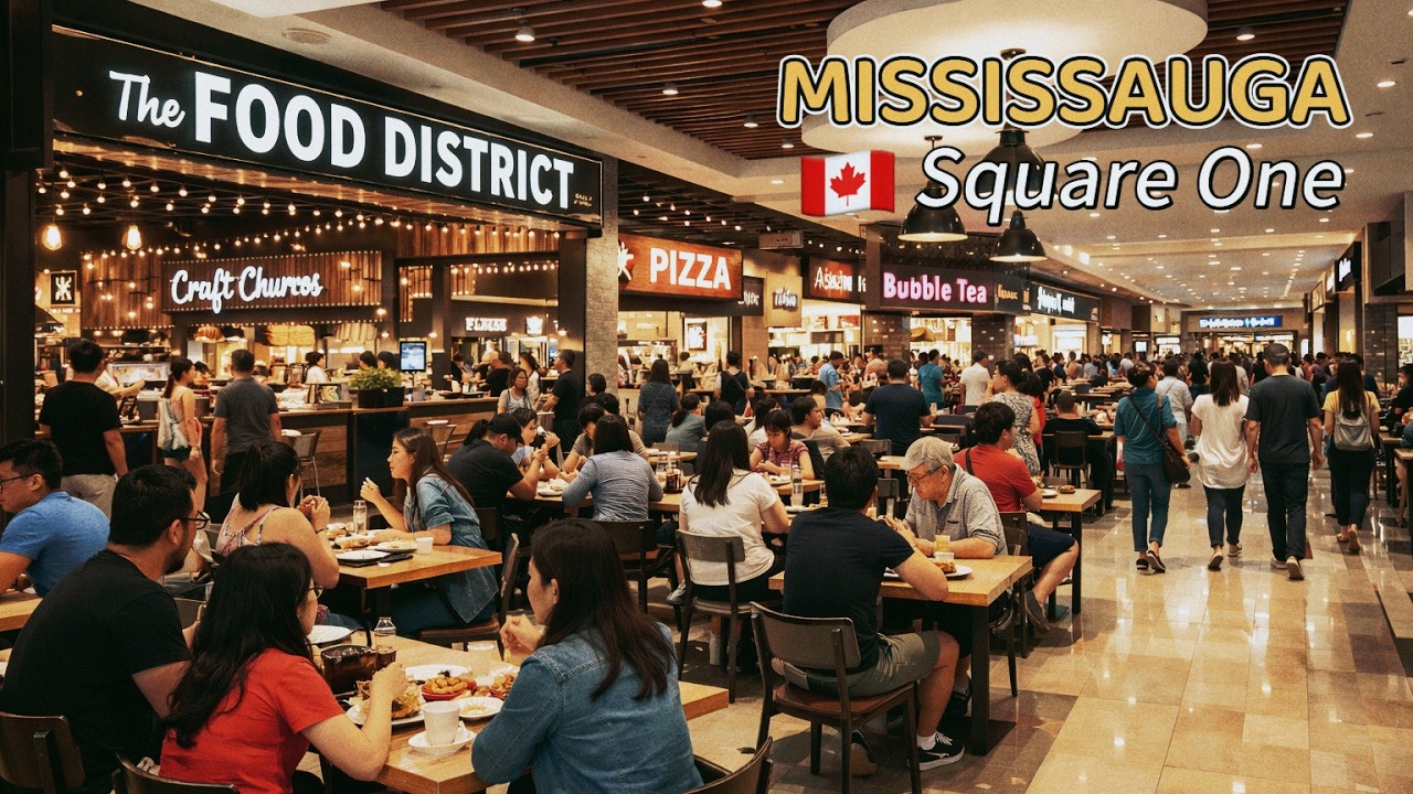 Mississauga Square One Shopping Centre - Largest Shopping Mall in Ontario | Toronto Walking Tour 4K