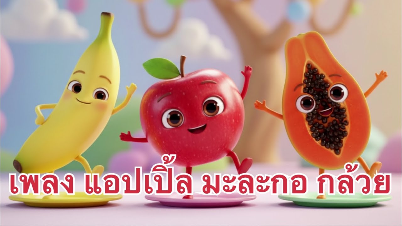 เพลง แอปเปิ้ล มะละกอ กล้วย ส้ม🍎 🍌🍊| เพลงอนุบาล ผลไม้ | TinyMelody