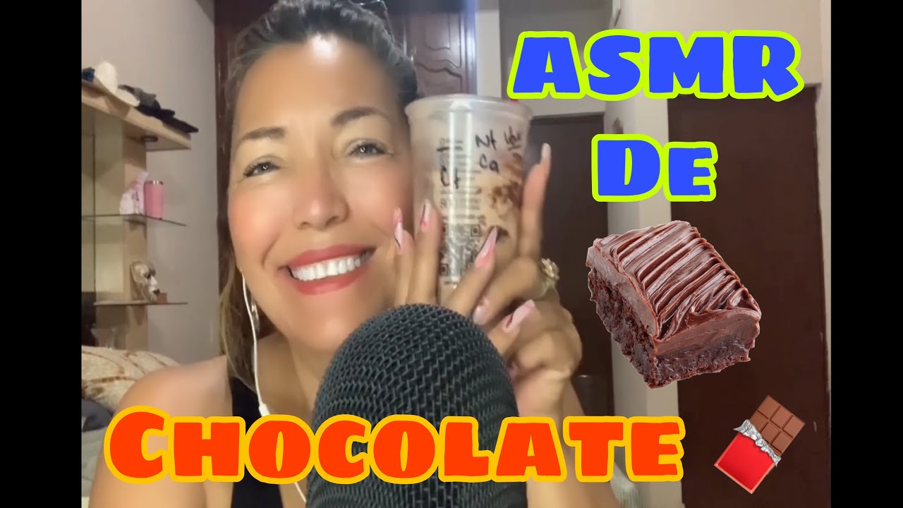 #asmr #eating Brownie y Lateada de Chocolate 😋🧋