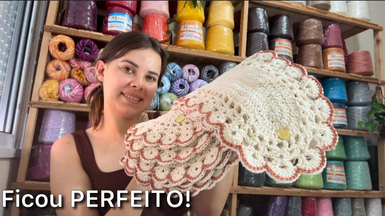 Eu ME SUPEREI! O Kit Mesa Posta de Crochê Mais Lindo Que Já Fiz!