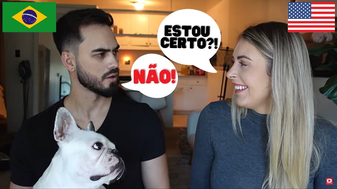 *PRANK* PURPOSELY SAYING WORDS WRONG IN PORTUGUESE TO SEE MARCIO'S REACTION/ INTERNATIONAL COUPLE