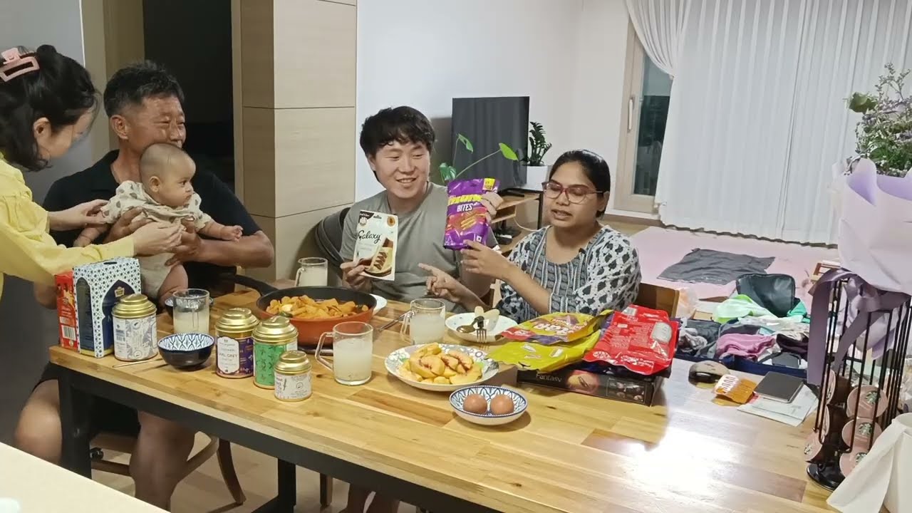 Sharing indian gifts to korean parents in law💝