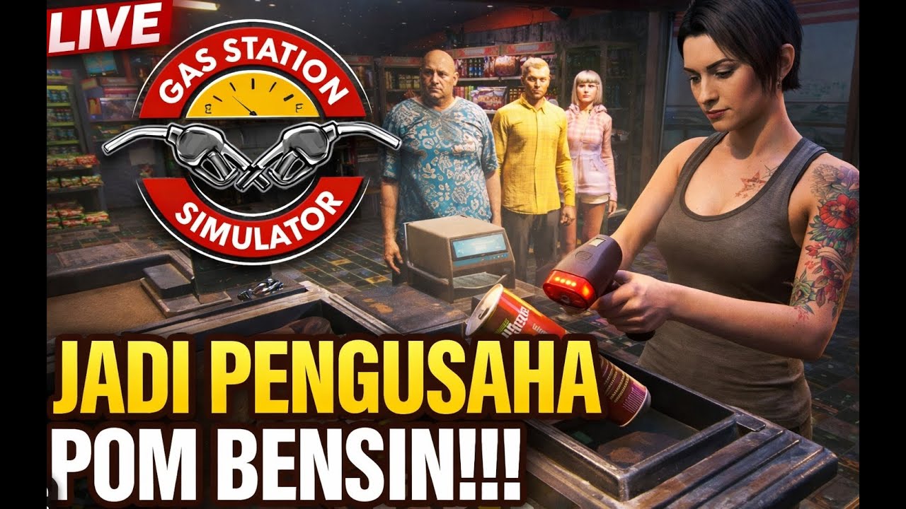 LIVE 🔴 AKU BUKA LAPANGAN PEKERJAAN DI POM BENSINKU! Gas Station Simulator Gameplay #4
