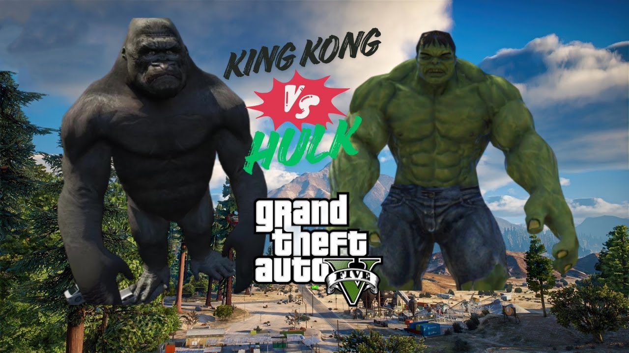 GTA 5 Superhero Chaos: HULK vs. KONG! (Massive City Destruction & Battle Royale)