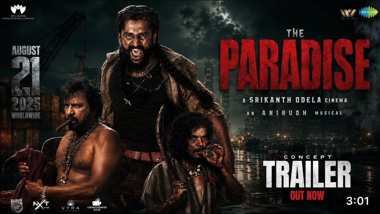 The Paradise Trailer | Nani | Srikanth Odela | Anirudh | Nani Paradise Trailer 