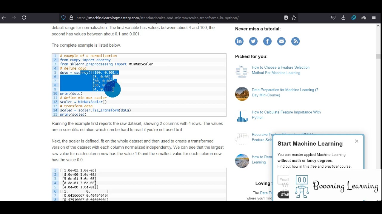 how to use Standard Scaler and MinMaxScaler