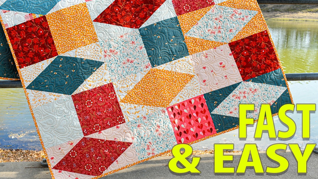 Southern Sparkle | Half Rectangle Quilt Block | Beginner Friendly Quilt Pattern | Fast and Quick