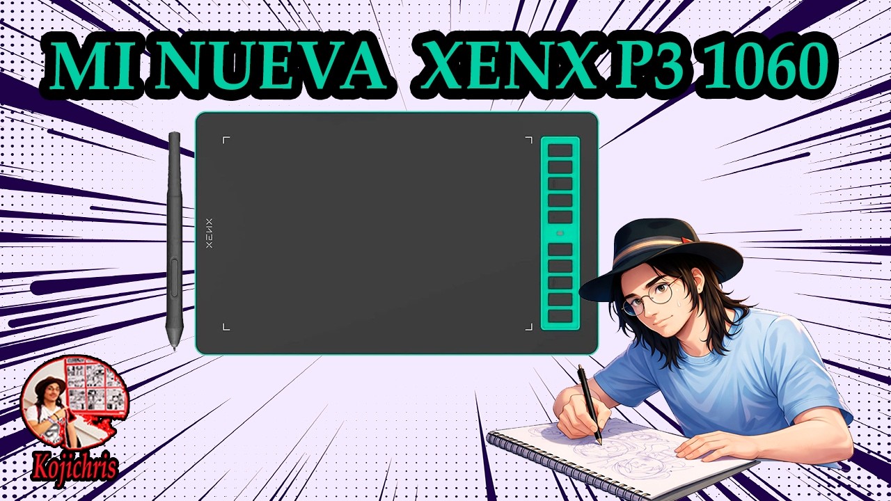 Mi nueva tableta de dibujo XENX P3 1060 Unboxing, primeras impresiones y arte real :v