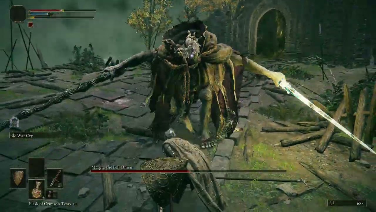 Elden Ring Vagabond VS Margit, The Fell Omen