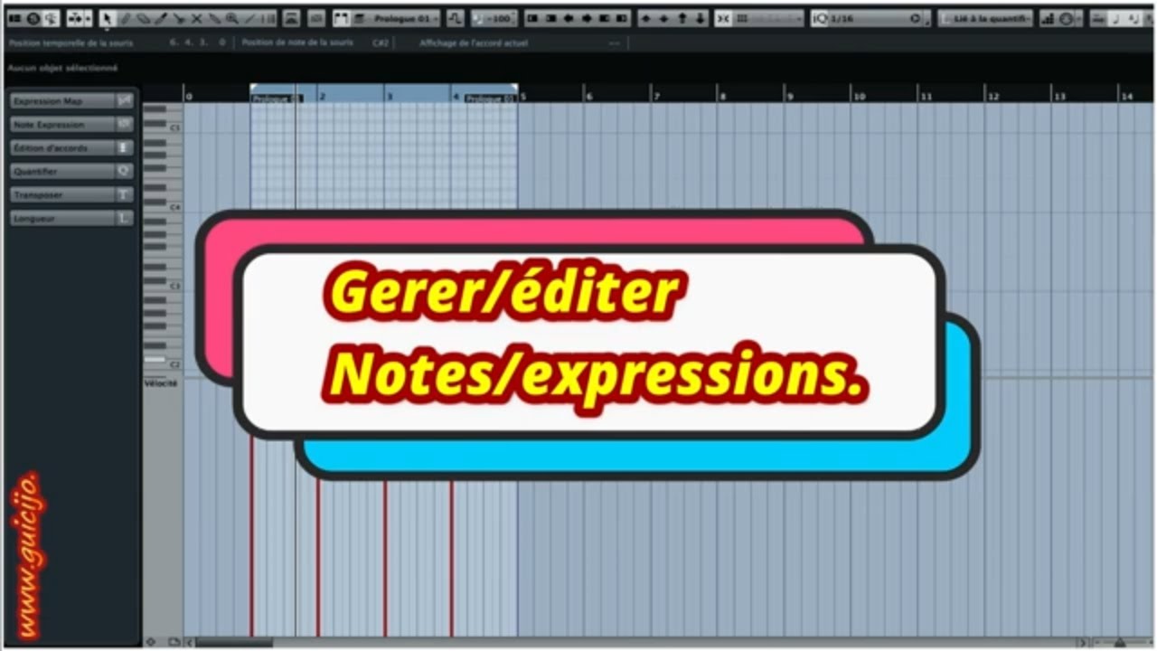 Cours cubase.🧑‍💻 Gérer/ Editer Notes Expressions.🎵