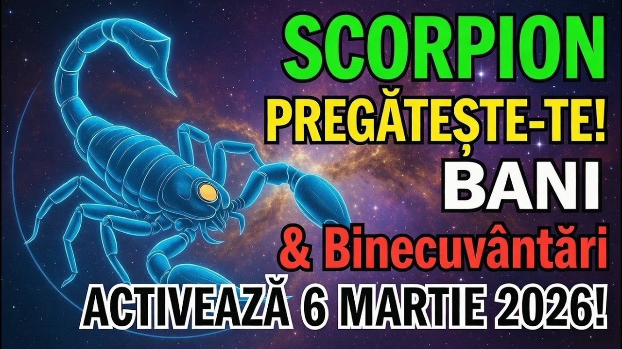 SCORPION ♏ 💰 BANI ȘI BINECUVÂNTĂRI ACTIVEAZĂ-ȚI AUTORITATEA INTERIOARĂ 6 MARTIE!