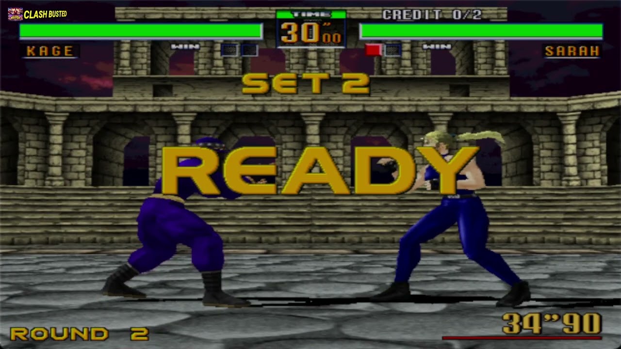 Virtua Fighter 2  | Kage vs Sarah | Sega Model 2 Gameplay (2024)
