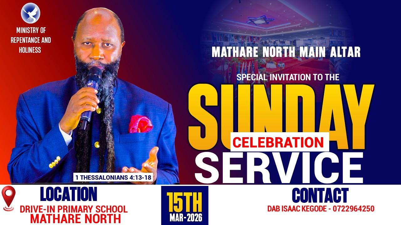 SUNDAY SERVICE - 15TH MARCH, 2026