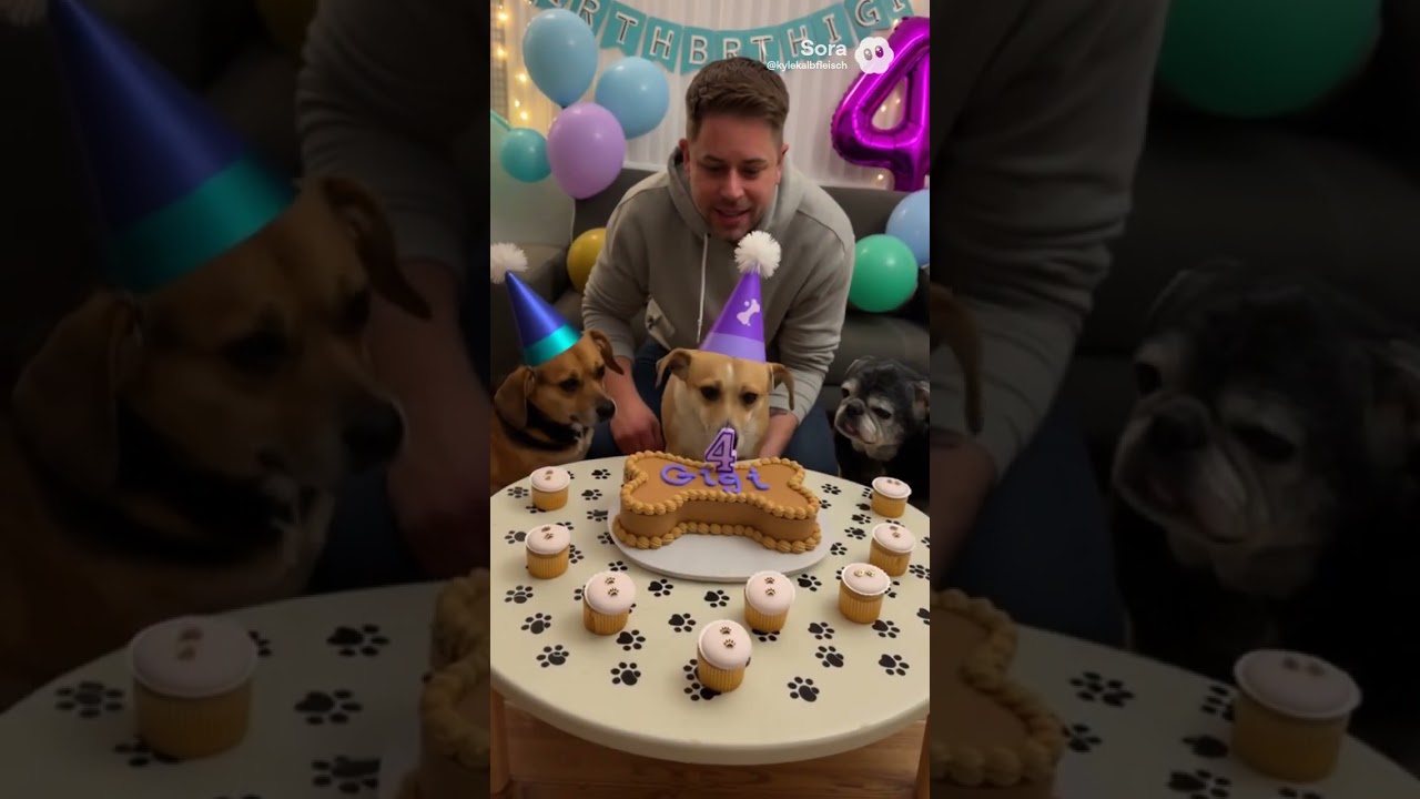 С 4-м днем ​​рождения, Джиджи! 🐕 🎂 🎉 #День РожденияДевочка #С Днем Рождения #4 #HBD #Собака #семь...