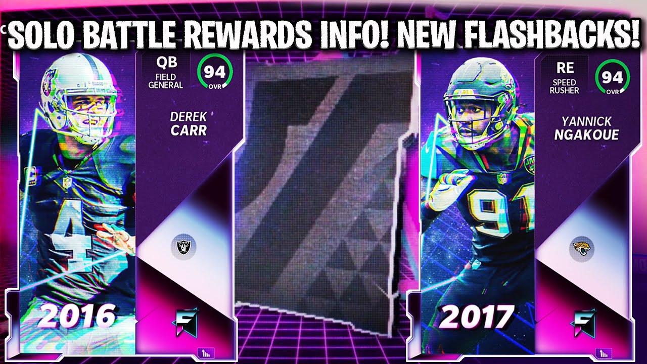 SOLO BATTLE REWARDS NEWS! 5 NEW FLASHBACKS! CARR, YANNICK, AND MORE! | MADDEN 21 ULTIMATE TEAM