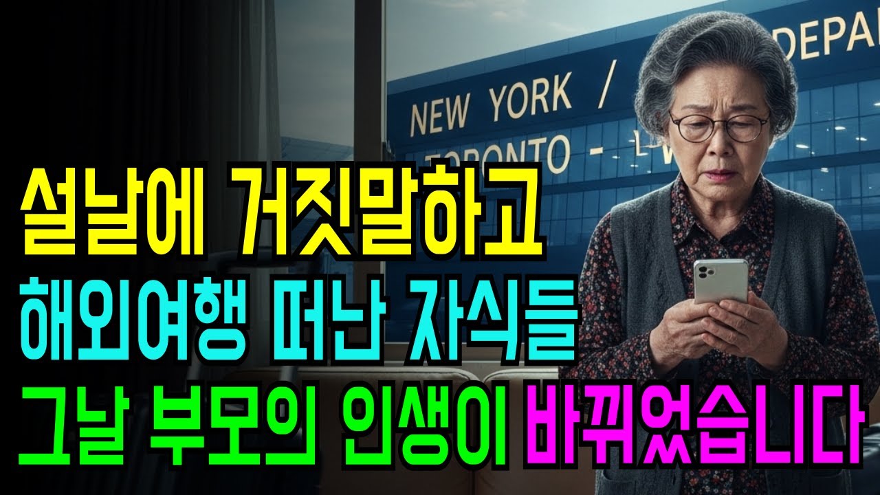 설날에 거짓말하고 해외여행 떠난 자식들...그날 부모의 인생이 바뀌었습니다.ㅣ시니어사연ㅣ오디오북ㅣ사연드라마ㅣ 라디오북