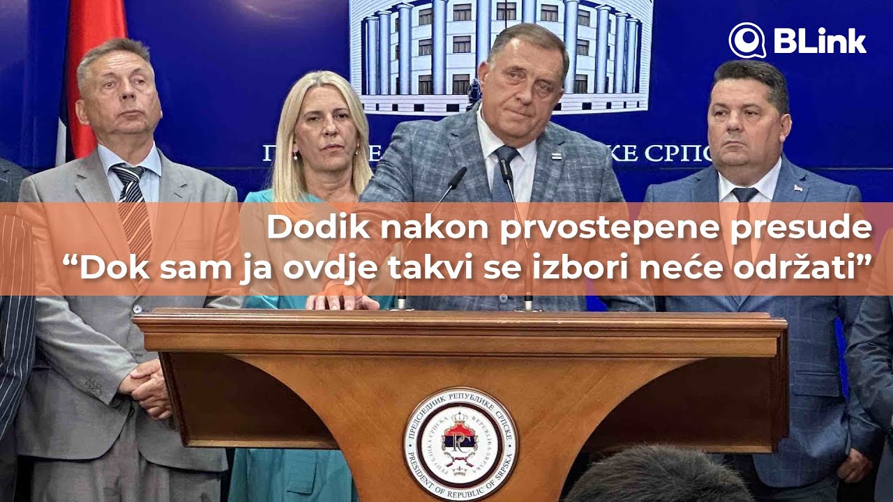 Dodik nakon prvostepene presude “Dok sam ja ovdje takvi se izbori neće održati” | Blink