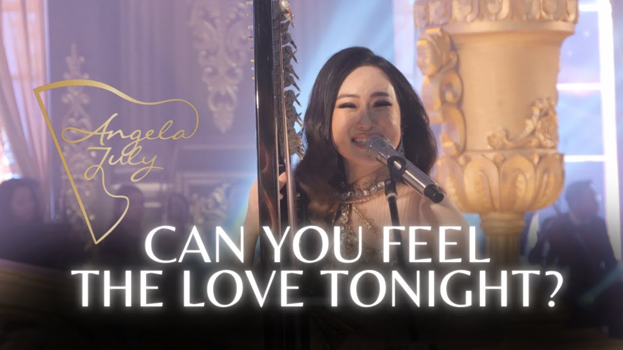 CAN YOU FEEL THE LOVE TONIGHT? (THE LION KING) - ANGELA JULY | LIVE PERFORMANCE WITH HARP!