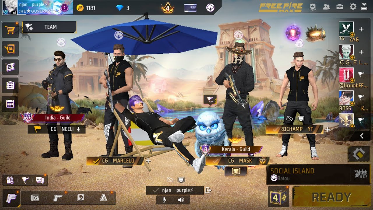 free fire room live