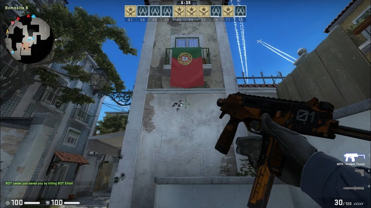 CSGO MP9 Modest Threat Battle Scarred