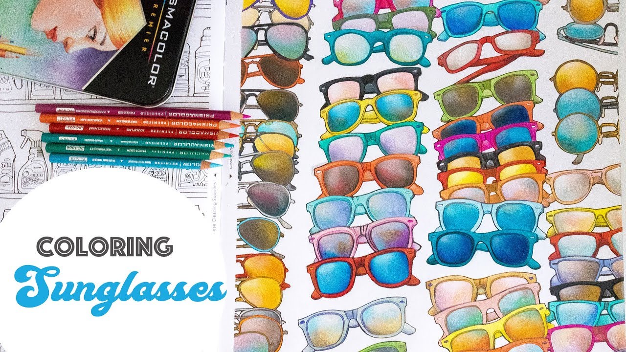 Coloring Sunglasses from Fantastic Collection - Speed Coloring