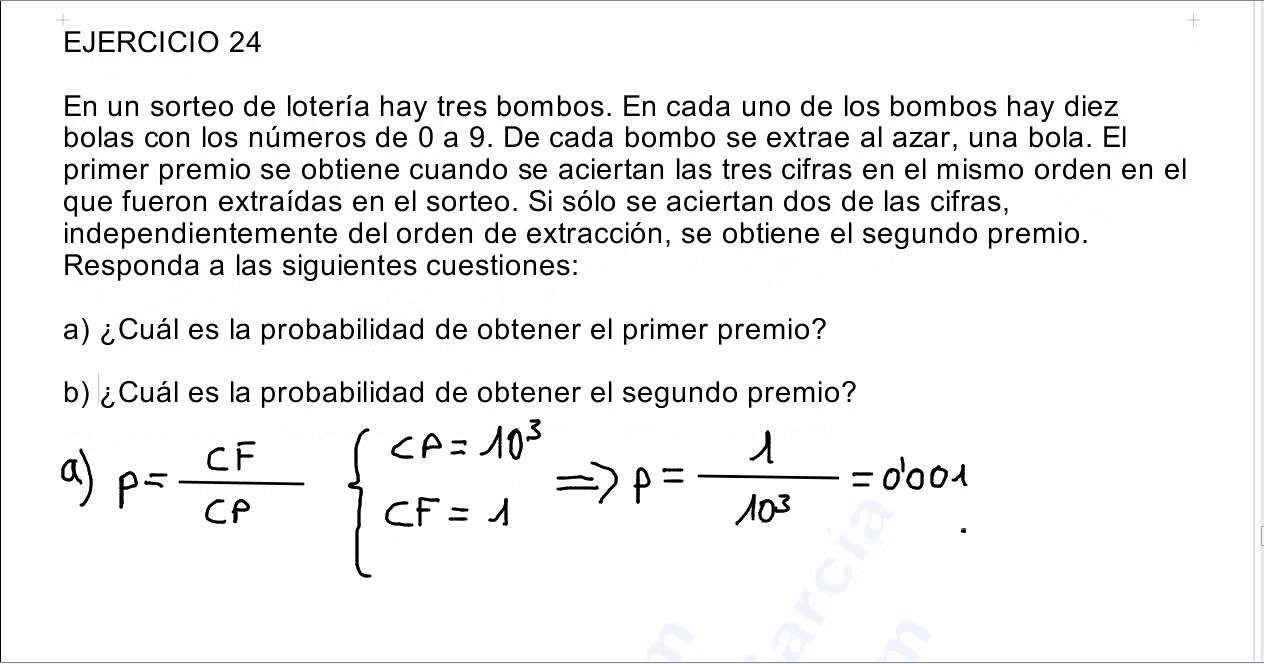 PROBABILIDAD (16), PROBABILIDAD, EJERCICIO 24