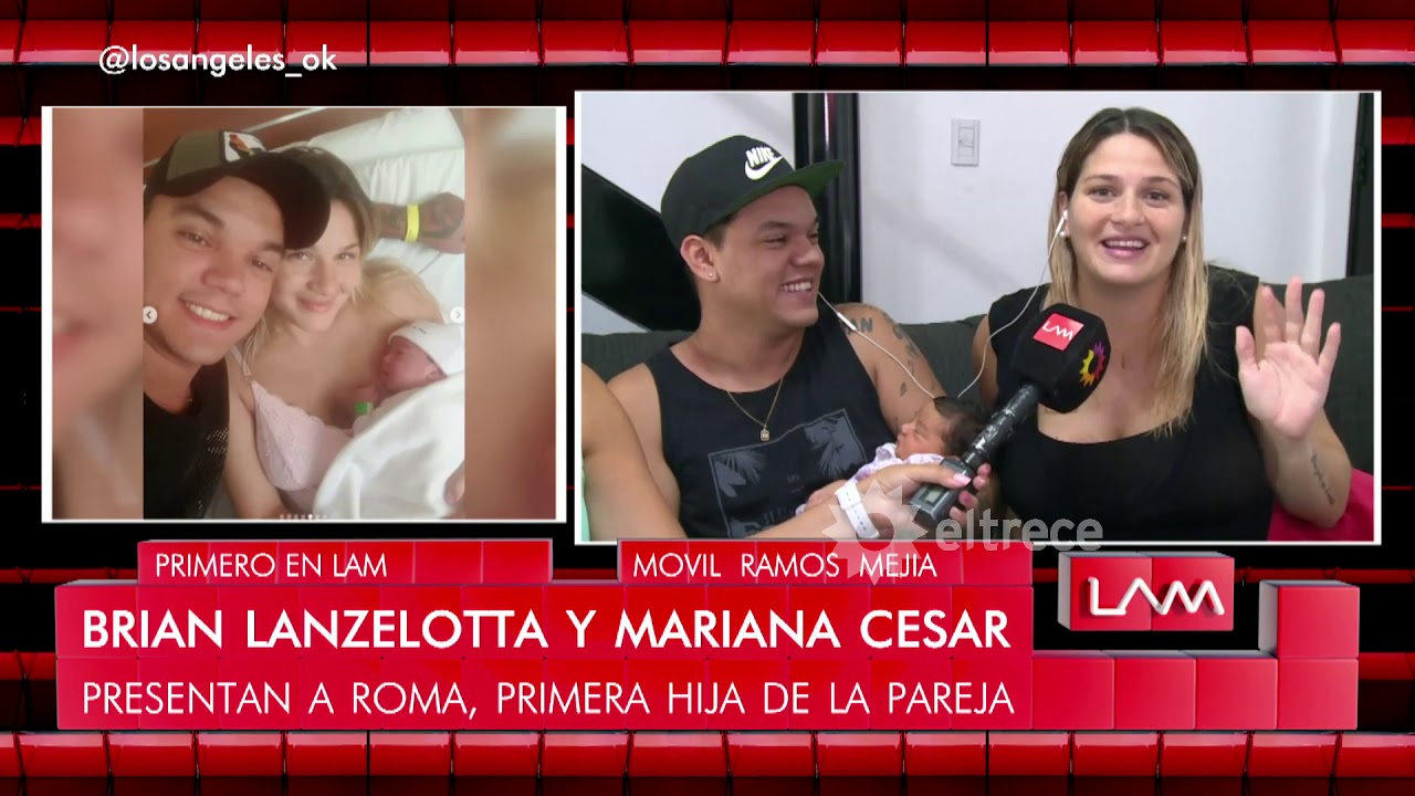 Brian Lanzelotta fue papá por primera vez y presentó a su hija Roma