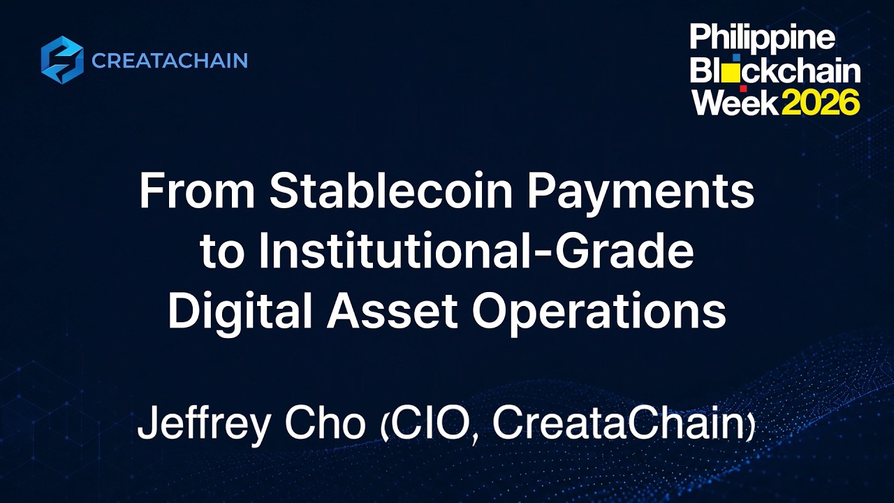#CreataChain Solo Speech at #PBW2026: The Digital Asset Control Plane | Jeffrey Cho, CIO