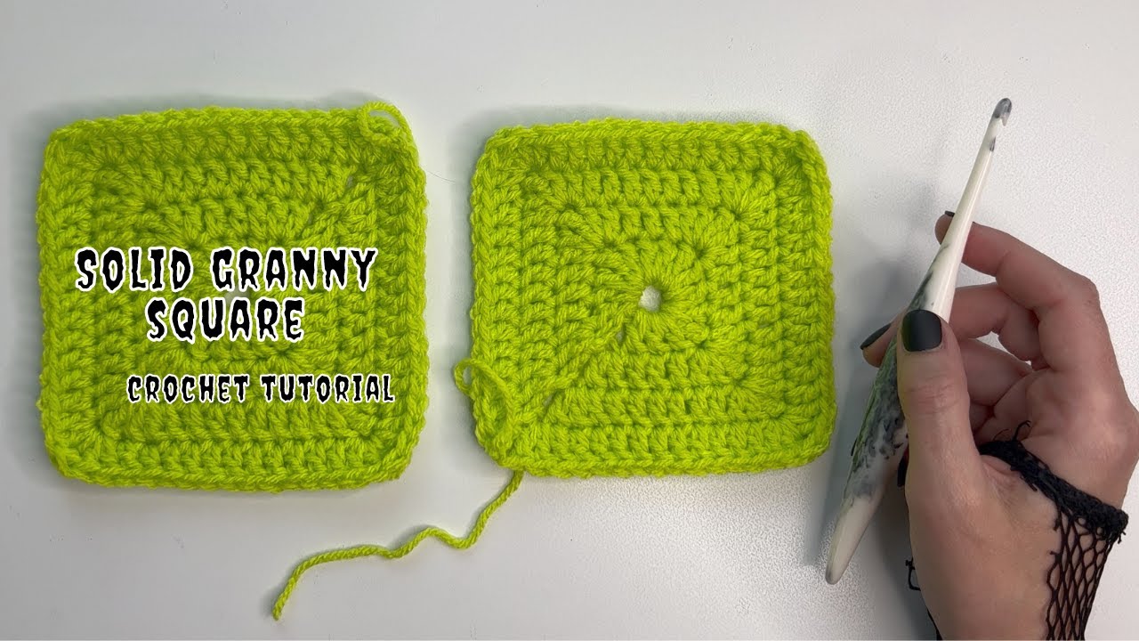 Crochet Solid Granny Square Tutorial