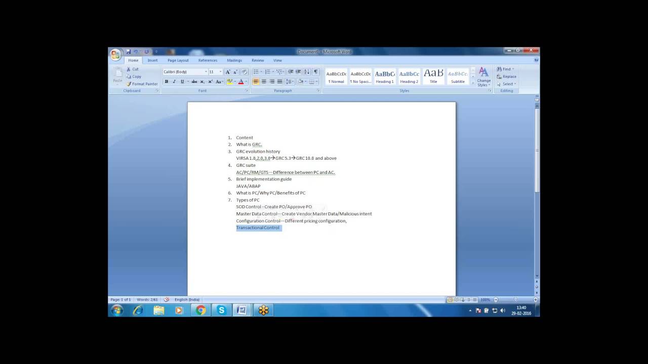 SAP GRC Process Control introduction class@4