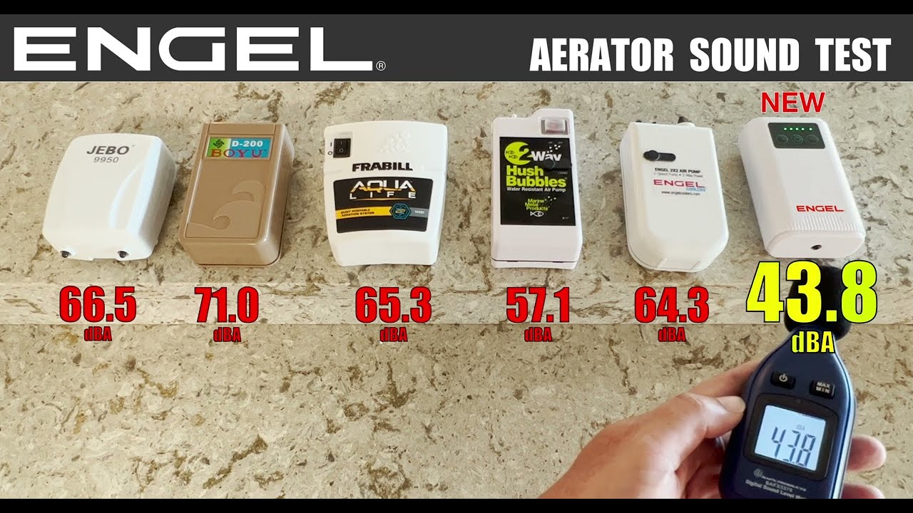 Engel Live Bait Aerator Pump Competitor Noise Comparison
