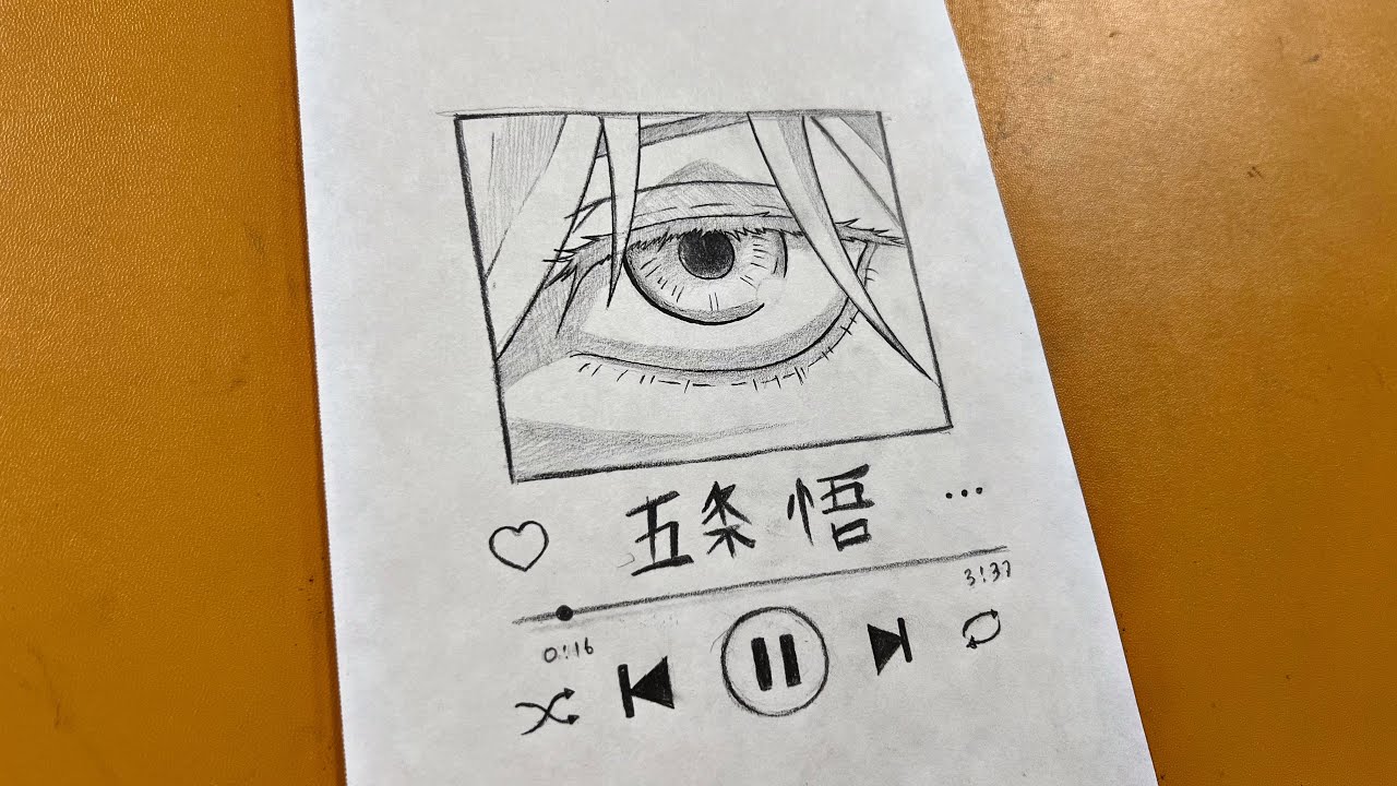 Easy art | How to draw gojo satoru eye step-by-step | drawing tutorial